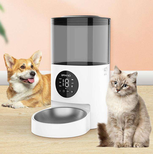 KFX-5241917 Automatic Pet Feeder for Cats and Small to Medium Dogs - 4.5L Capacity with Dual Feeding Bowls