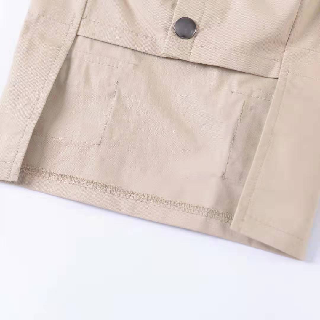 KFX-5243197 Dog Hooded Sweater for Small Pets - Cozy Cotton Winter Apparel in Khaki and Army Green