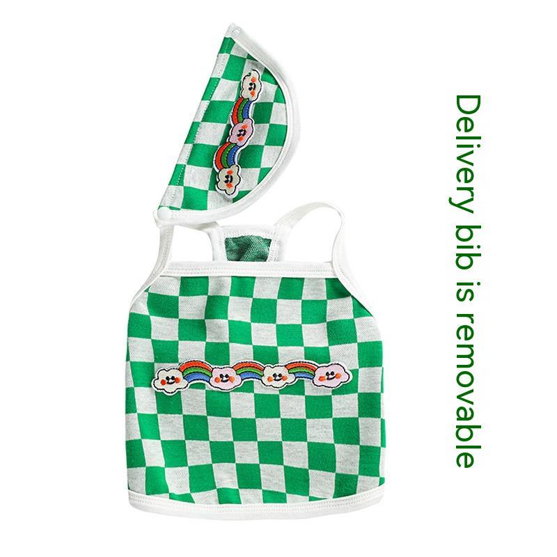 KFX-5243709 Stylish Plaid Vest for Pets in Green and White or Black and White Patterns