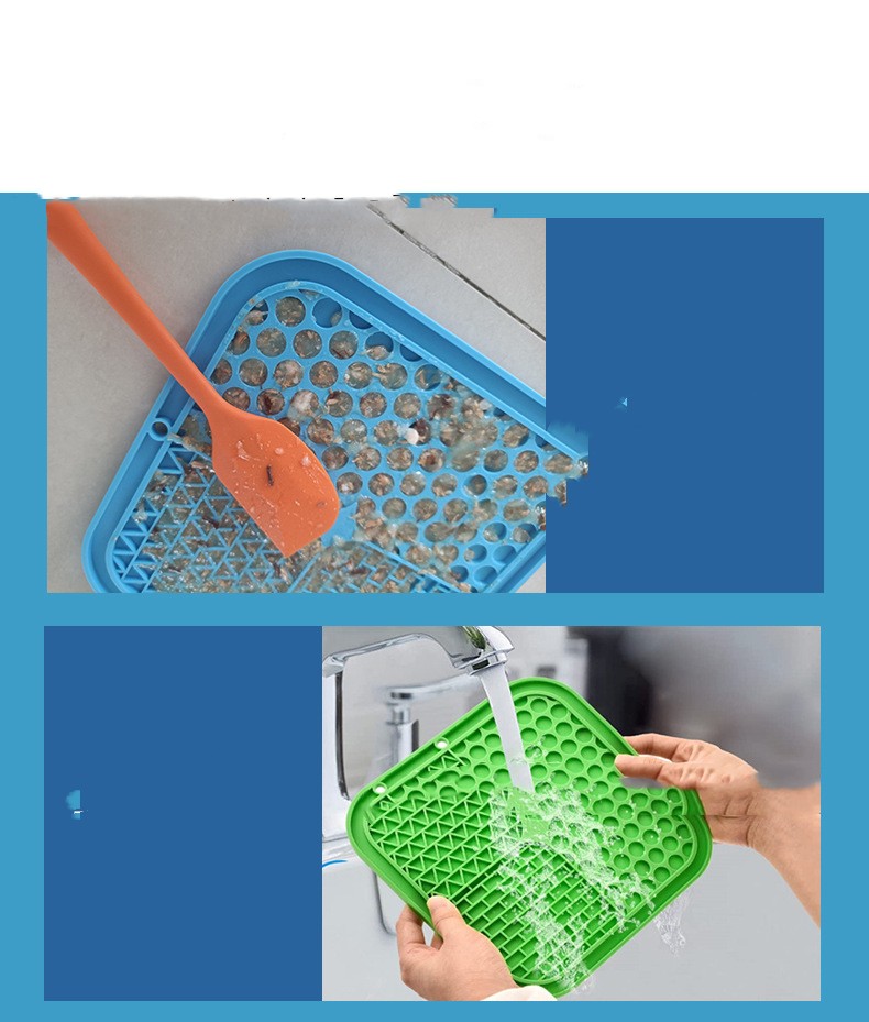 KFX-5244093 Pet Silicone Licking Mat for Dogs - Owl Design, 27x20cm, Multiple Colors Available