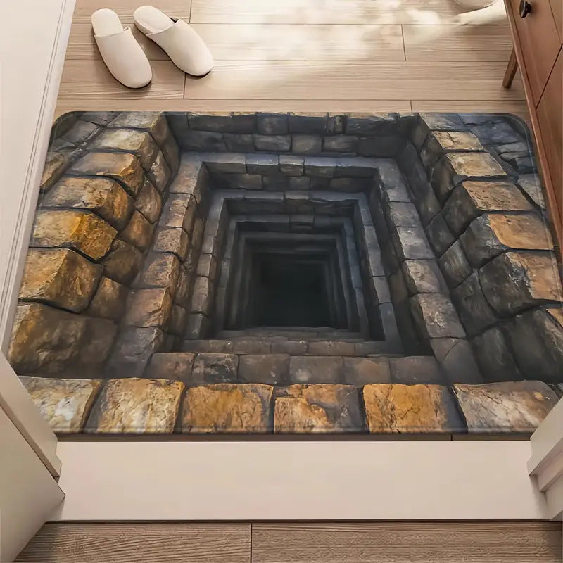 KFX-5244733 Visual 3D Effect Non-slip Absorbent Bathroom Mat in Various Designs and Sizes