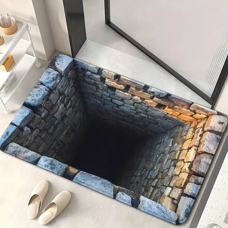 KFX-5244733 Visual 3D Effect Non-slip Absorbent Bathroom Mat in Various Designs and Sizes