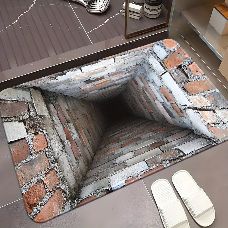 KFX-5244733 Visual 3D Effect Non-slip Absorbent Bathroom Mat in Various Designs and Sizes