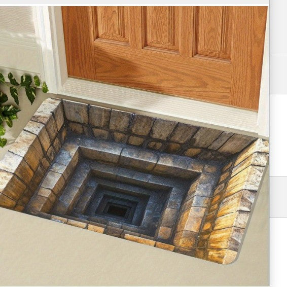 KFX-5244733 Visual 3D Effect Non-slip Absorbent Bathroom Mat in Various Designs and Sizes
