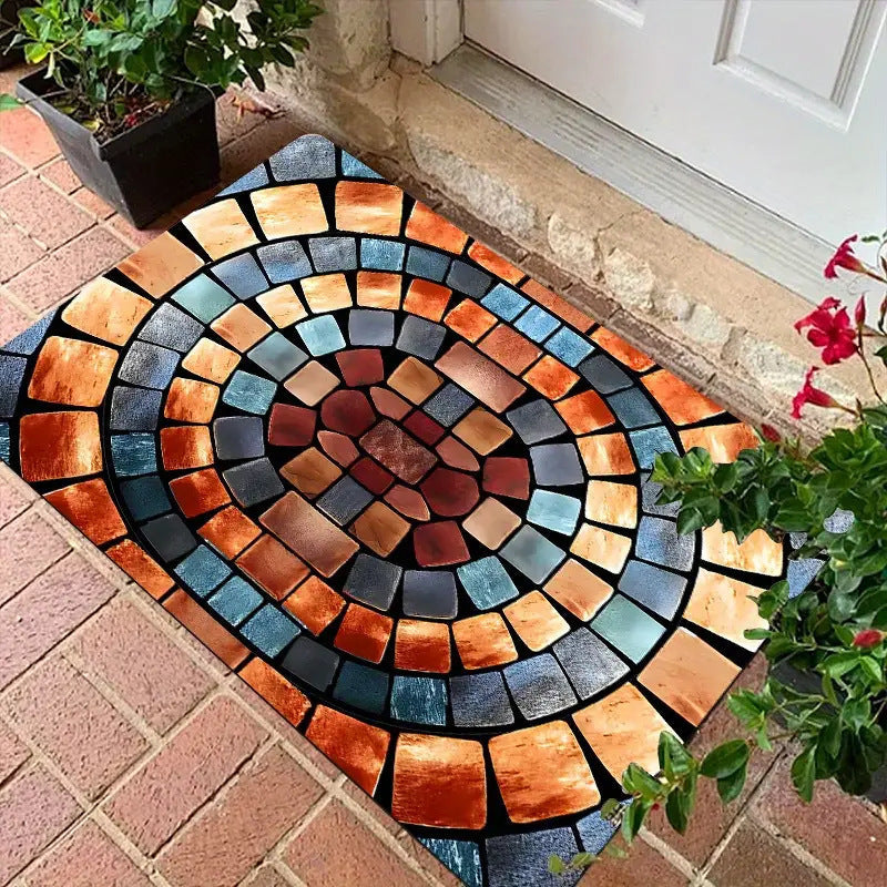 KFX-5244733 Visual 3D Effect Non-slip Absorbent Bathroom Mat in Various Designs and Sizes