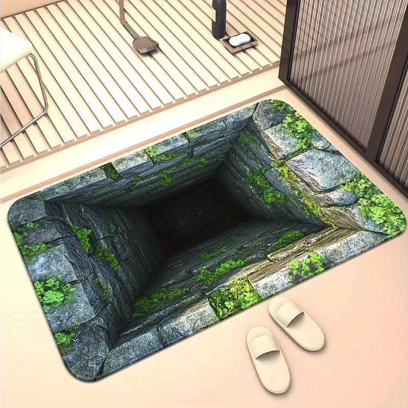 KFX-5244733 Visual 3D Effect Non-slip Absorbent Bathroom Mat in Various Designs and Sizes