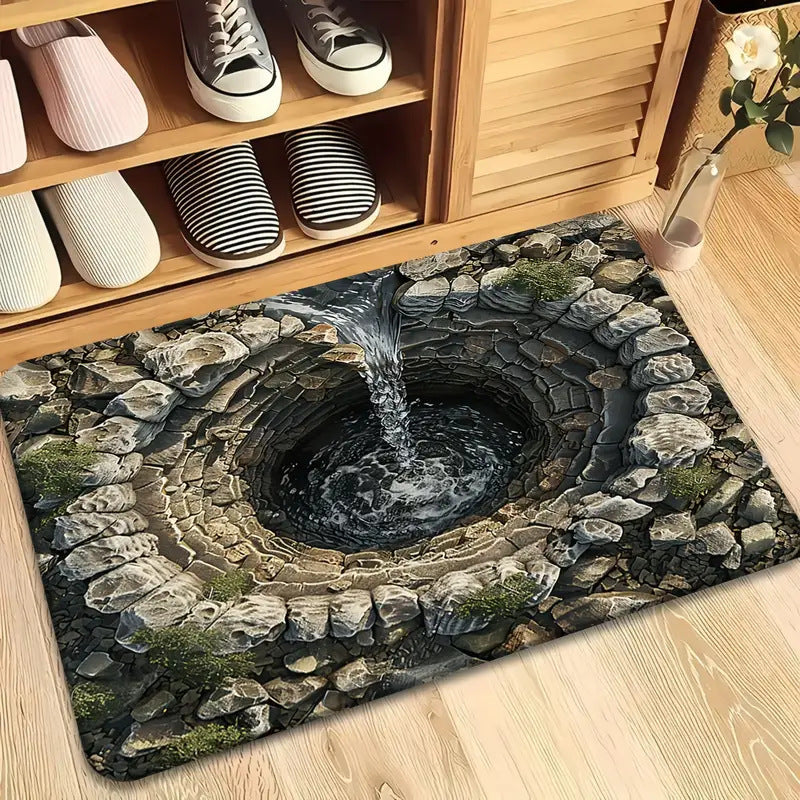 KFX-5244733 Visual 3D Effect Non-slip Absorbent Bathroom Mat in Various Designs and Sizes