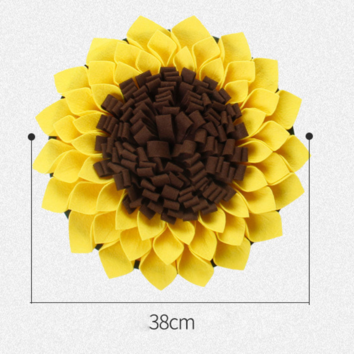KFX-5248701 Pet-Friendly Bite Resistant Slow Feed Toy - Sunflower Design, Cloth Material, One Size