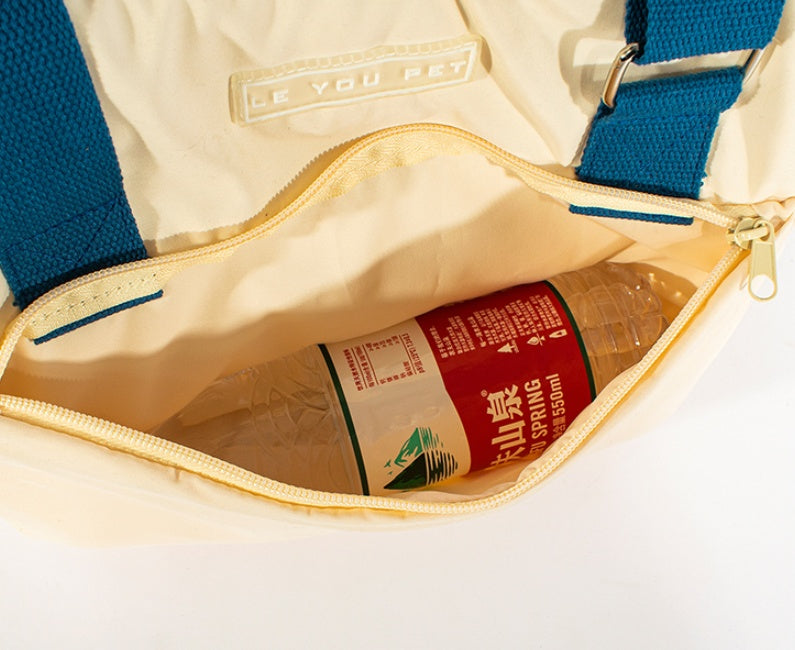 KFX-5250109 Portable Cat Carrier Bag - Soft Peach Skin Velvet with Spray Gum Cotton Filling, 45 x 35 x 26.5 cm