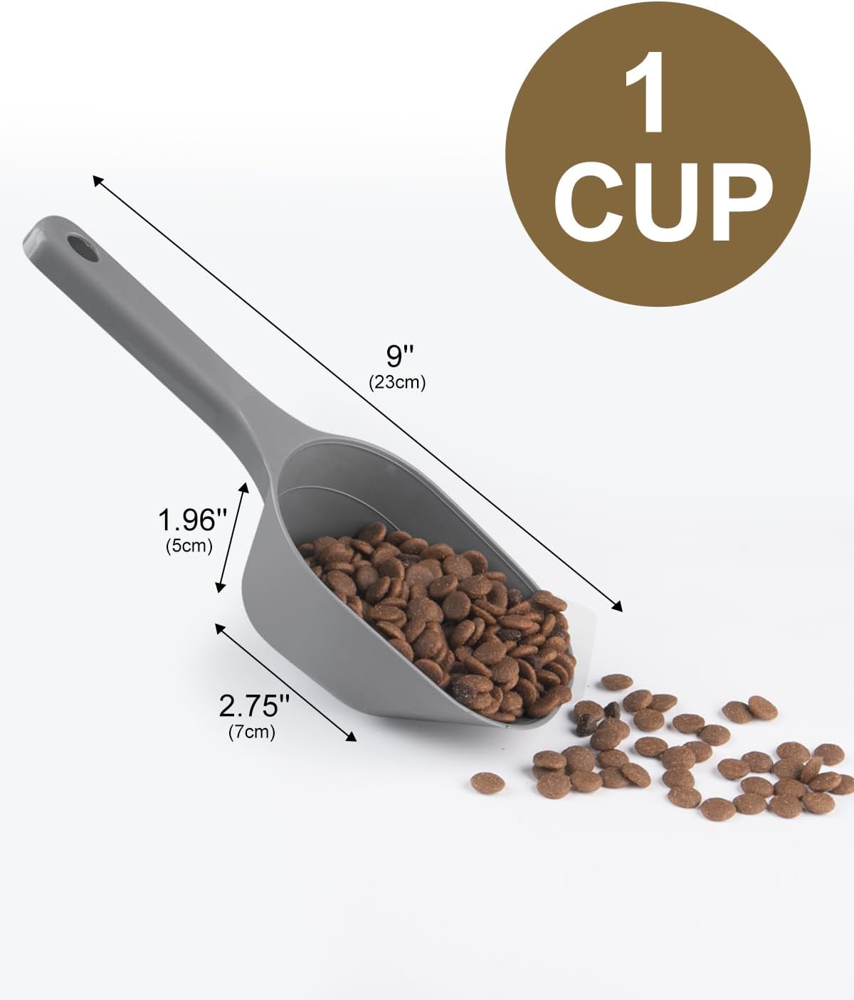 KFX-5251133 Pet Food Scoop with Measurement Lines for Accurate Portioning - 1 Cup Capacity, BPA-Free Plastic, Eco-Friendly Design