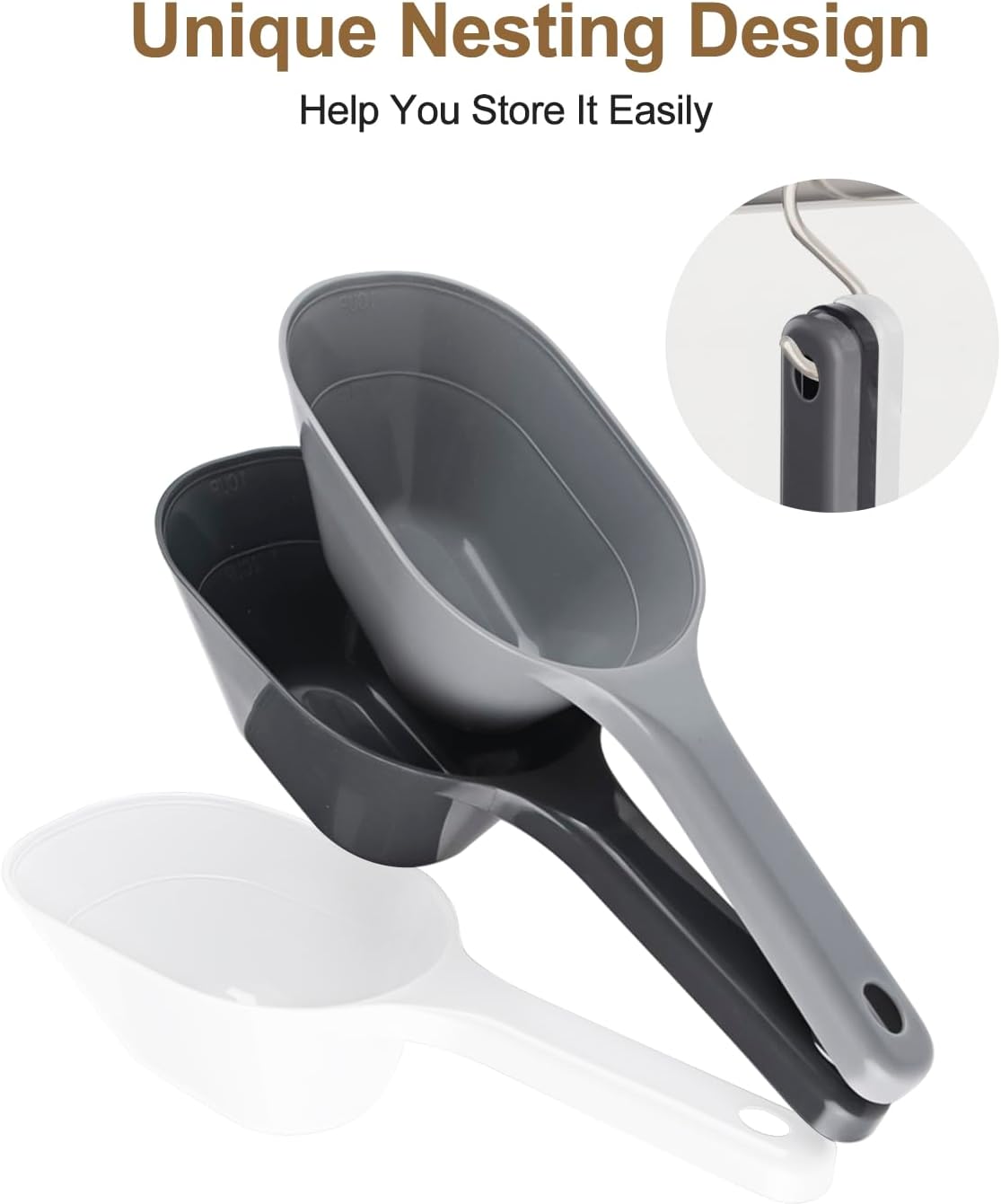 KFX-5251133 Pet Food Scoop with Measurement Lines for Accurate Portioning - 1 Cup Capacity, BPA-Free Plastic, Eco-Friendly Design