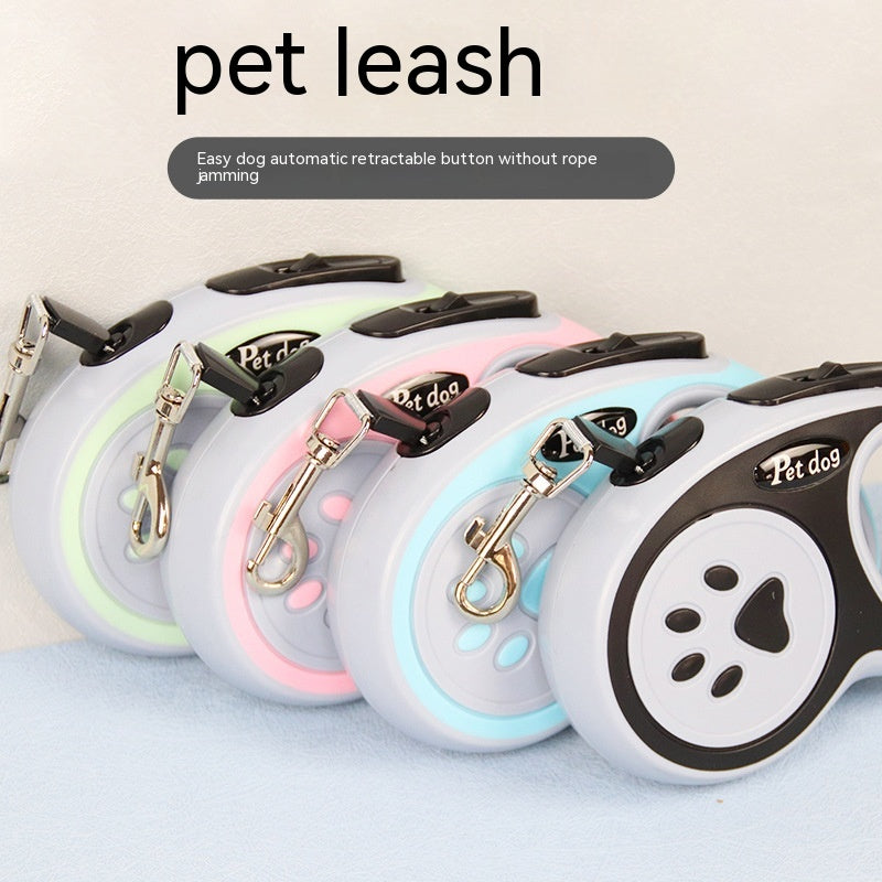 KFX-5253437 Retractable Dog Leash with One-Click Brake – Multiple Colors and Lengths Available