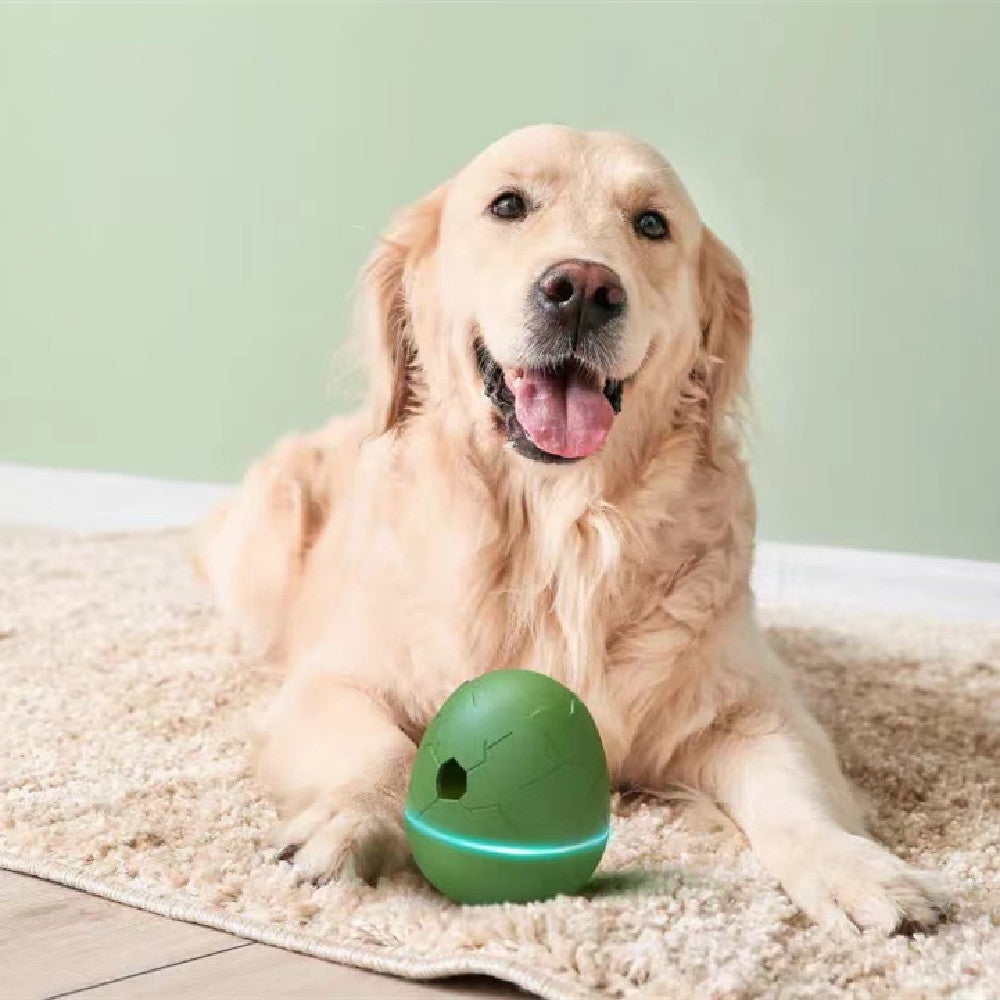 KFX-5254461 Egg Shaped Dancing Toy for Pets - Interactive Snack Dispenser with Whistle, Light and Motion