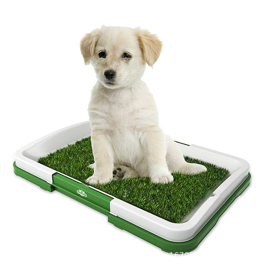 KFX-5255101 Dog Potty Training System with Antibacterial Lawn Carpet and Easy Clean Grid Design