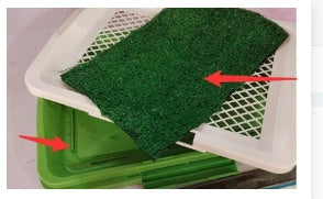 KFX-5255101 Dog Potty Training System with Antibacterial Lawn Carpet and Easy Clean Grid Design