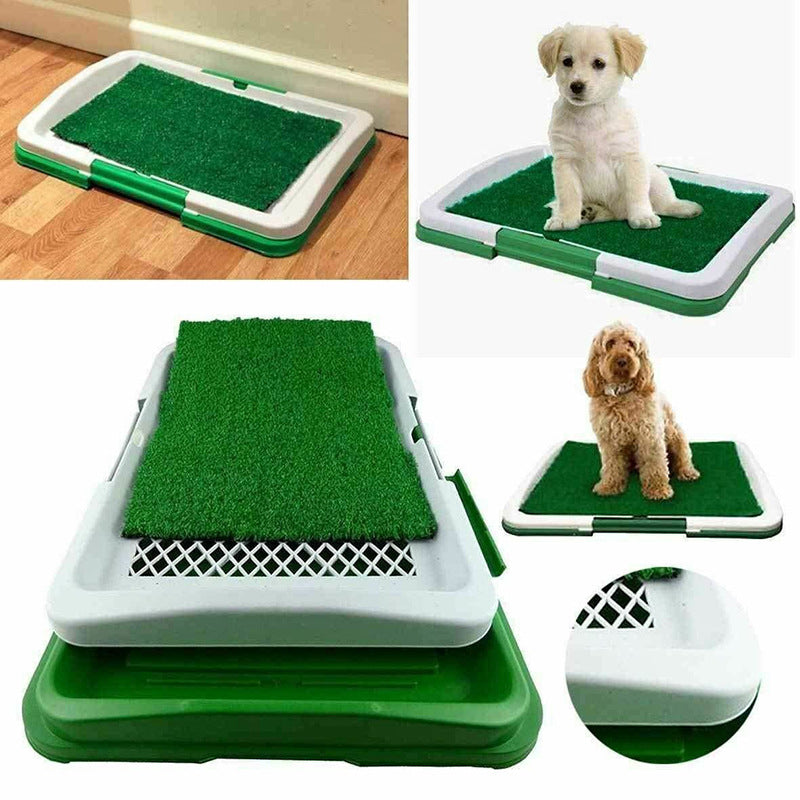 KFX-5255101 Dog Potty Training System with Antibacterial Lawn Carpet and Easy Clean Grid Design