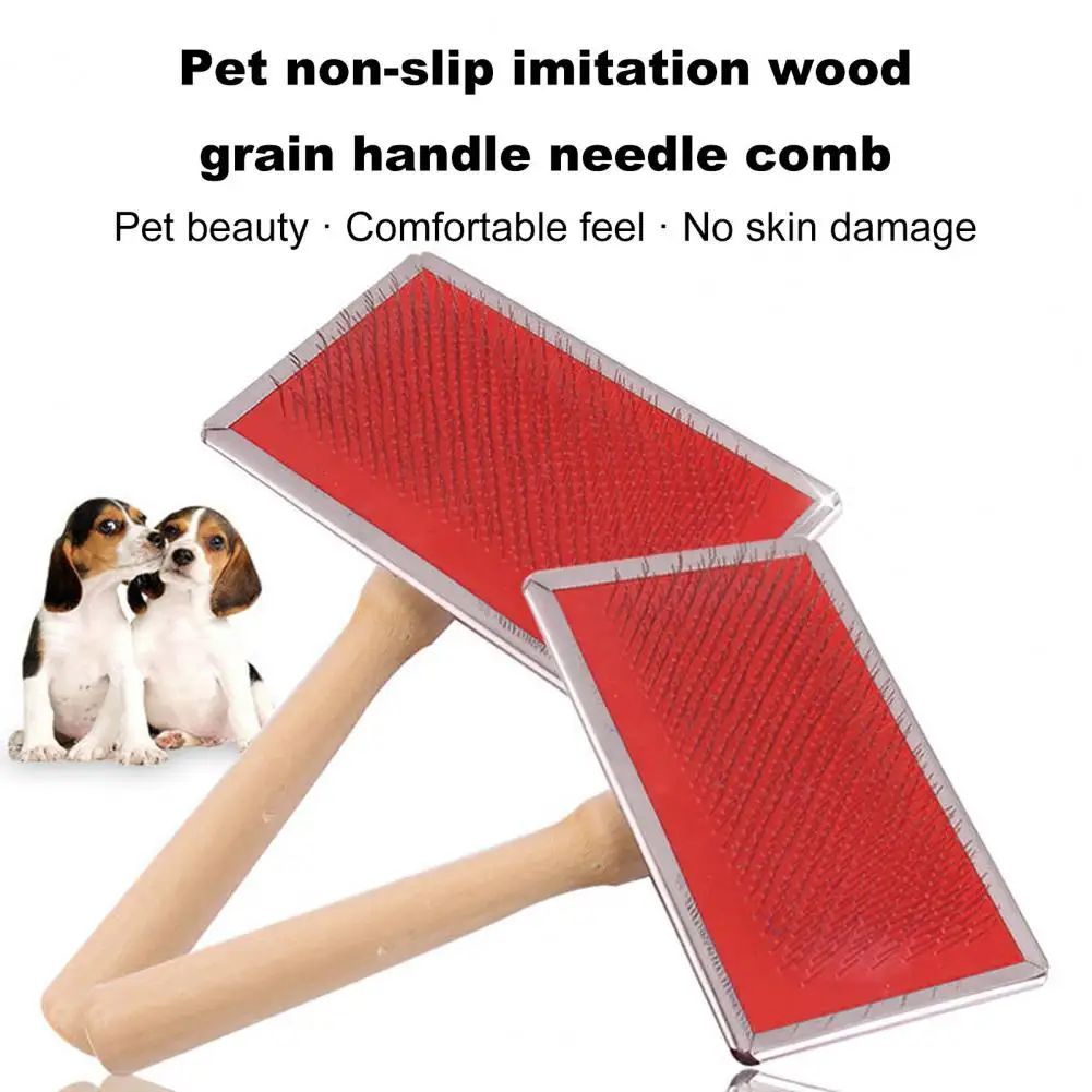 KFX-5255229 Durable Stainless Steel Pet Grooming Comb for Dogs and Cats - Gentle Knot and Tangle Remover with Ergonomic Handle