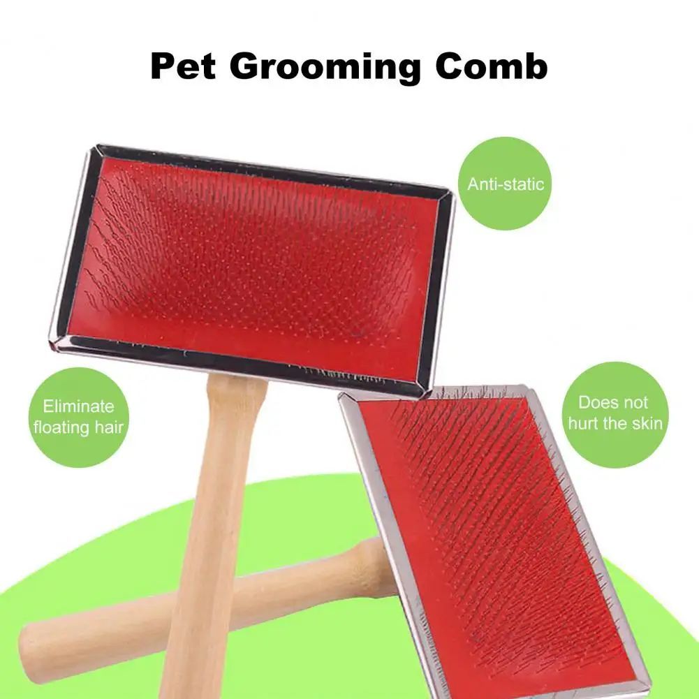 KFX-5255229 Durable Stainless Steel Pet Grooming Comb for Dogs and Cats - Gentle Knot and Tangle Remover with Ergonomic Handle