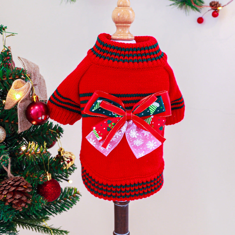 KFX-5257405 Cozy Christmas Sweater for Pets in Red and Green - Various Sizes Available