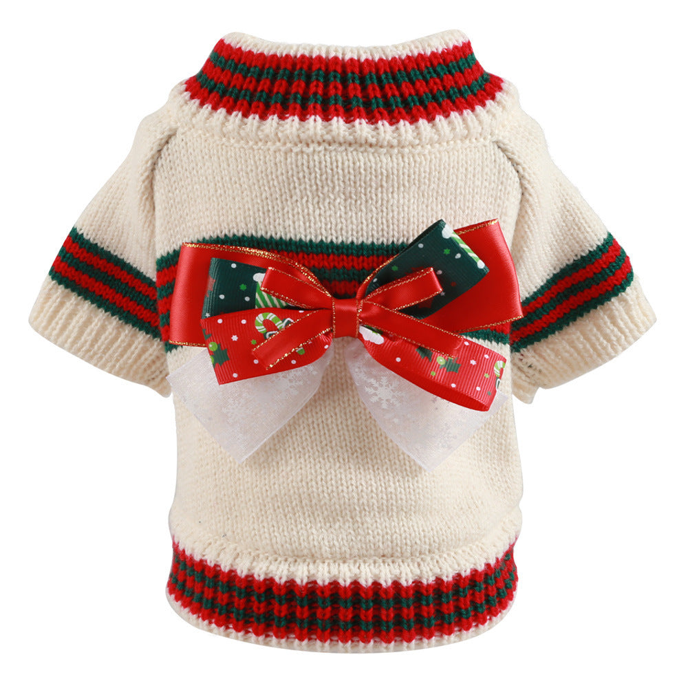 KFX-5257405 Cozy Christmas Sweater for Pets in Red and Green - Various Sizes Available