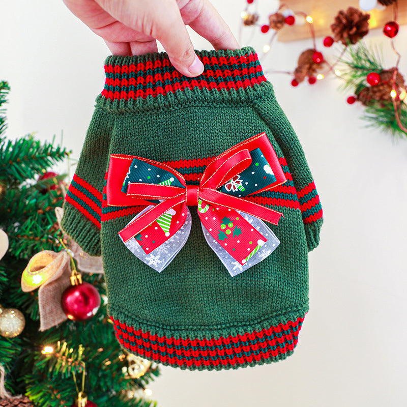 KFX-5257405 Cozy Christmas Sweater for Pets in Red and Green - Various Sizes Available