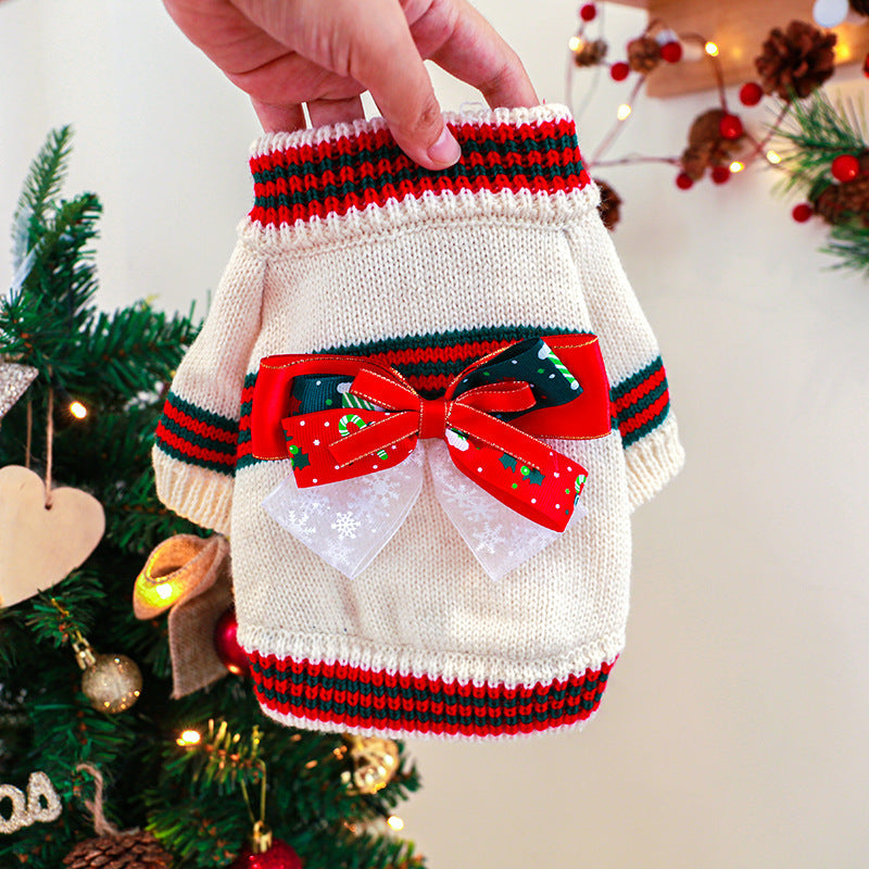 KFX-5257405 Cozy Christmas Sweater for Pets in Red and Green - Various Sizes Available