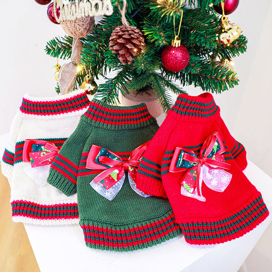 KFX-5257405 Cozy Christmas Sweater for Pets in Red and Green - Various Sizes Available