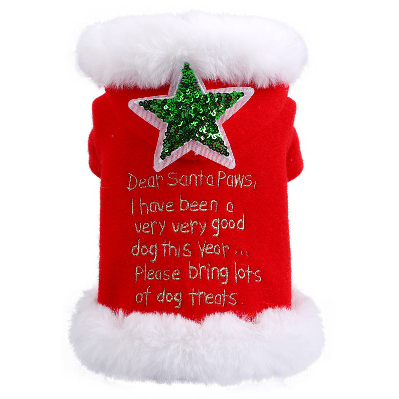 KFX-5257789 Red Christmas Princess Skirt for Dogs - Cotton Winter Apparel, Sizes XS to XL