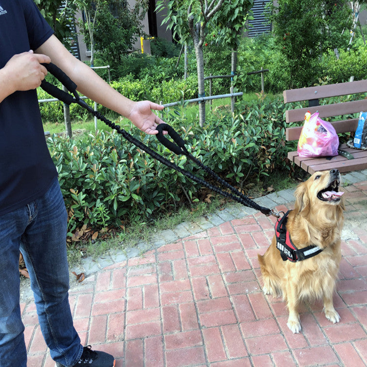 KFX-5259197 Elastic Retractable Dog Leash, Explosion-Proof Nylon, 80-185cm Range, Available in Multiple Colors
