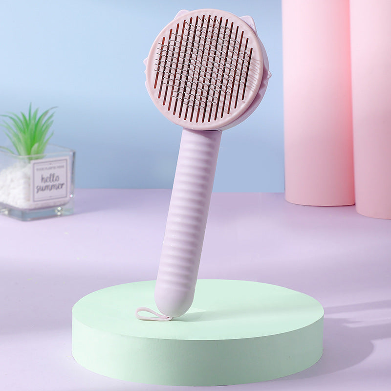 KFX-5260989 Colorful Floating Comb Brush for Cats and Dogs - Plastic Pet Grooming Tool