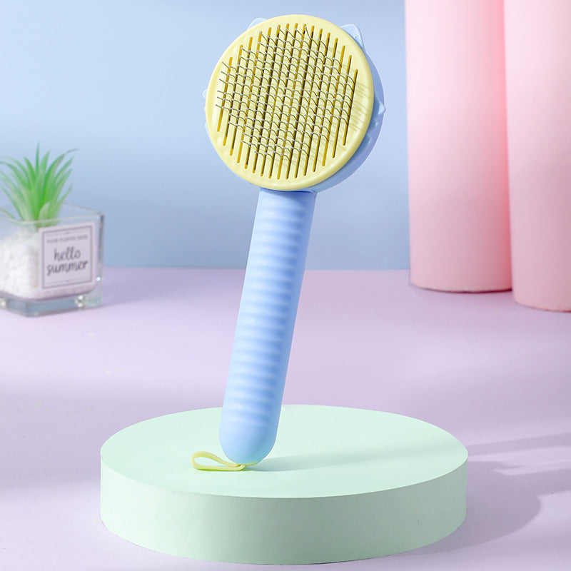 KFX-5260989 Colorful Floating Comb Brush for Cats and Dogs - Plastic Pet Grooming Tool