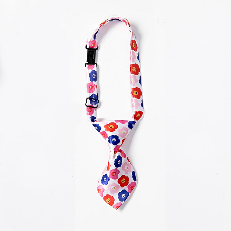 KFX-5261373 Cartoon Patterned Polyester Dog Bow Tie Accessory for Pets