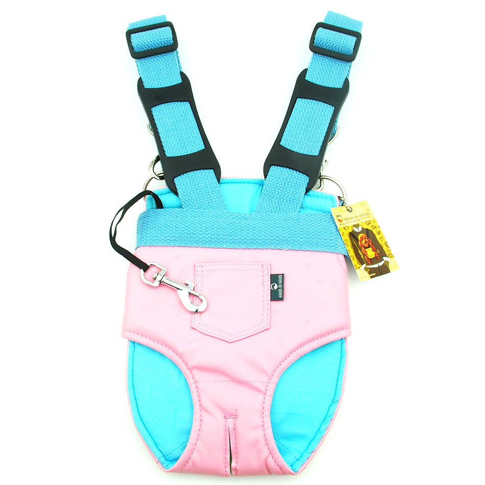 KFX-5261629 Soft PU Pet Backpack in Pink, Blue, Gray, and Brown - Available in Multiple Sizes