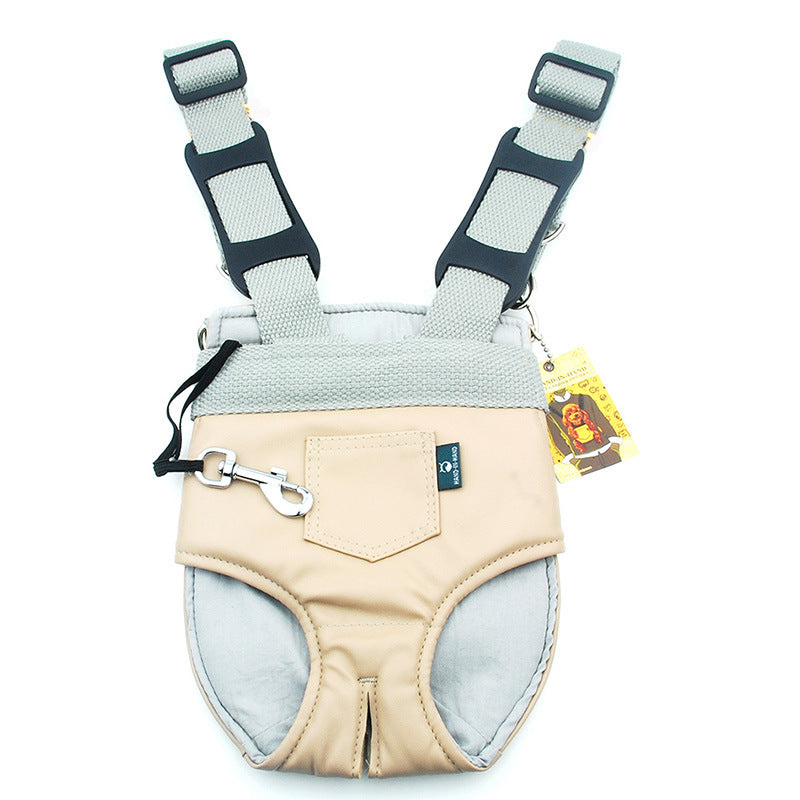 KFX-5261629 Soft PU Pet Backpack in Pink, Blue, Gray, and Brown - Available in Multiple Sizes