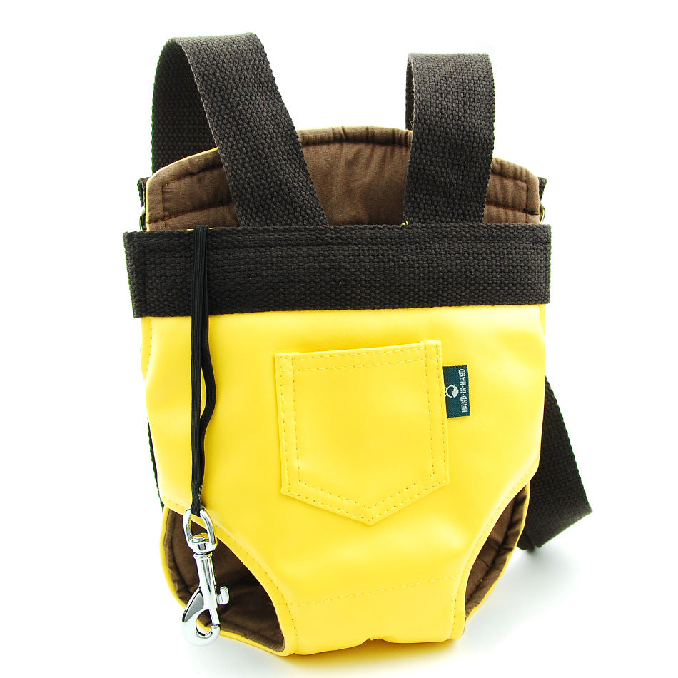 KFX-5261629 Soft PU Pet Backpack in Pink, Blue, Gray, and Brown - Available in Multiple Sizes