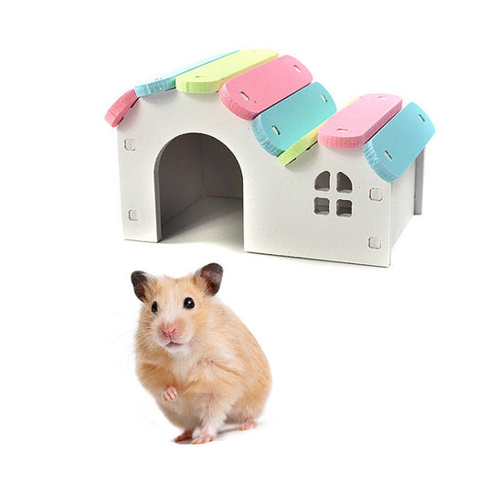KFX-5263421 Hamster Nest Playground with Ladder - Durable, Non-Toxic PVC Pet House and Toy
