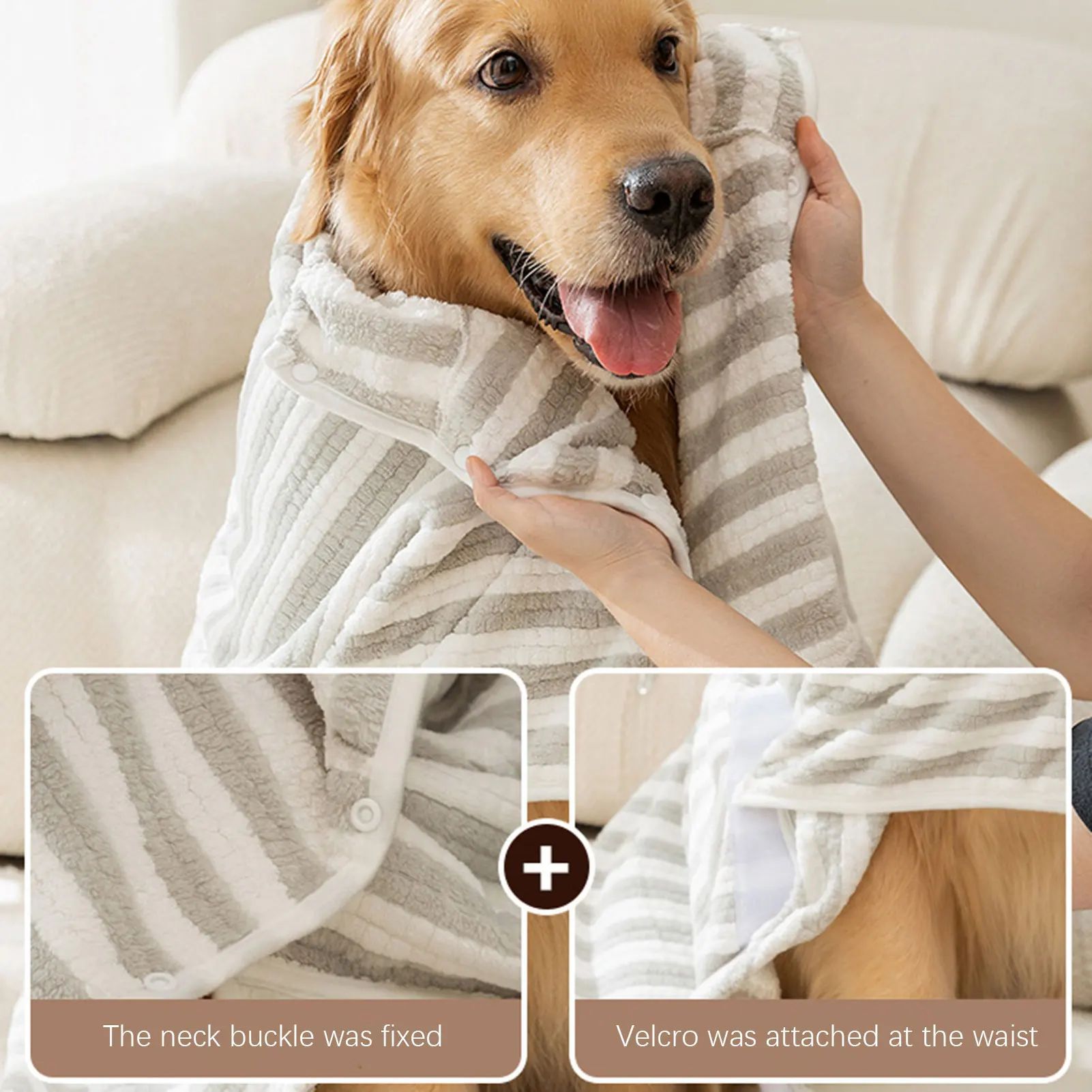KFX-5264829 Ultra-Absorbent Quick-Drying Bath Towel for Dogs – Ideal for Large, Medium, and Small Breeds