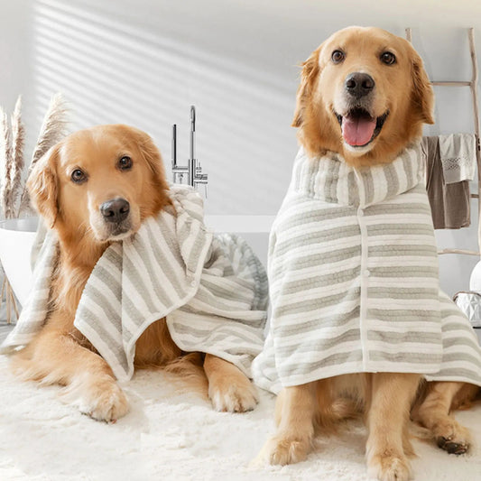 KFX-5264829 Ultra-Absorbent Quick-Drying Bath Towel for Dogs – Ideal for Large, Medium, and Small Breeds