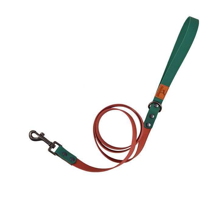 KFX-5264957 Retro Dog Collar and Traction Rope Set - PVC Polymer for Comfortable Walking