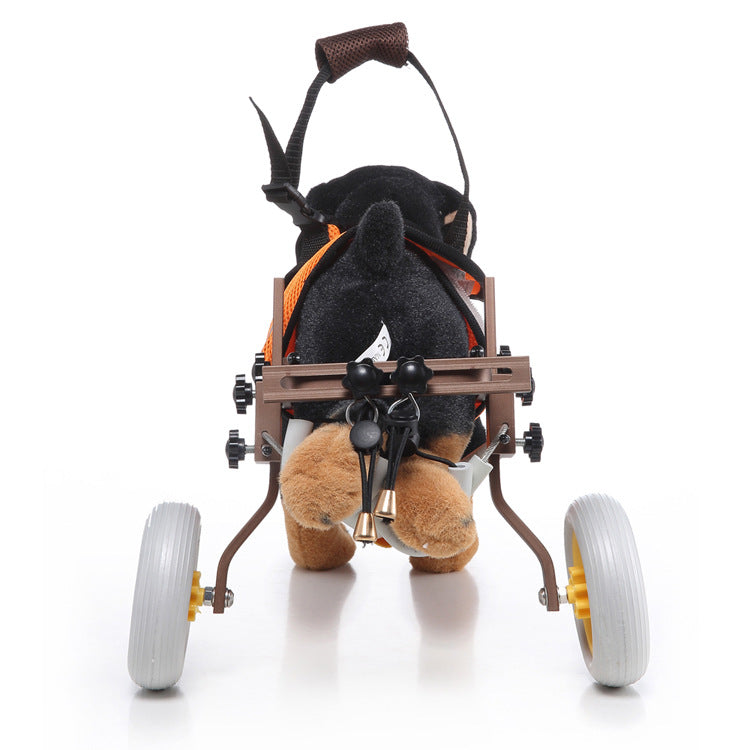 KFX-5268413 Adjustable Pet Wheelchair for Dogs, Suitable for Pets 4-9KG, Gray and Brown Options