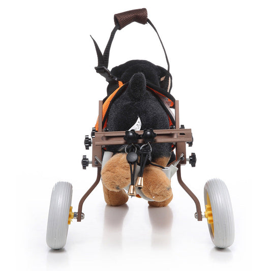 KFX-5268413 Adjustable Pet Wheelchair for Dogs, Suitable for Pets 4-9KG, Gray and Brown Options
