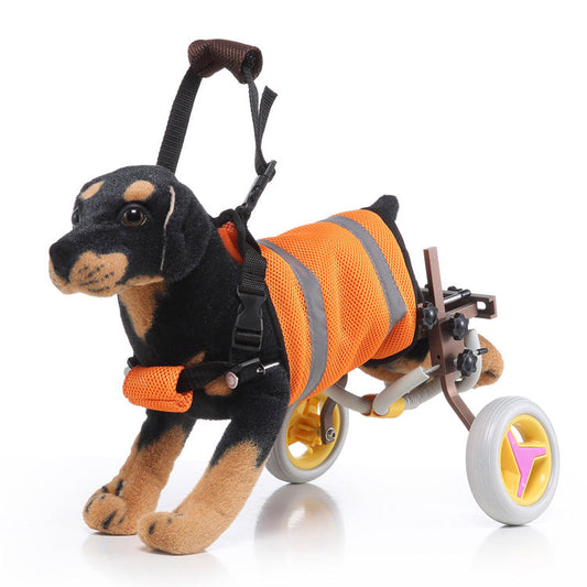 KFX-5268413 Adjustable Pet Wheelchair for Dogs, Suitable for Pets 4-9KG, Gray and Brown Options
