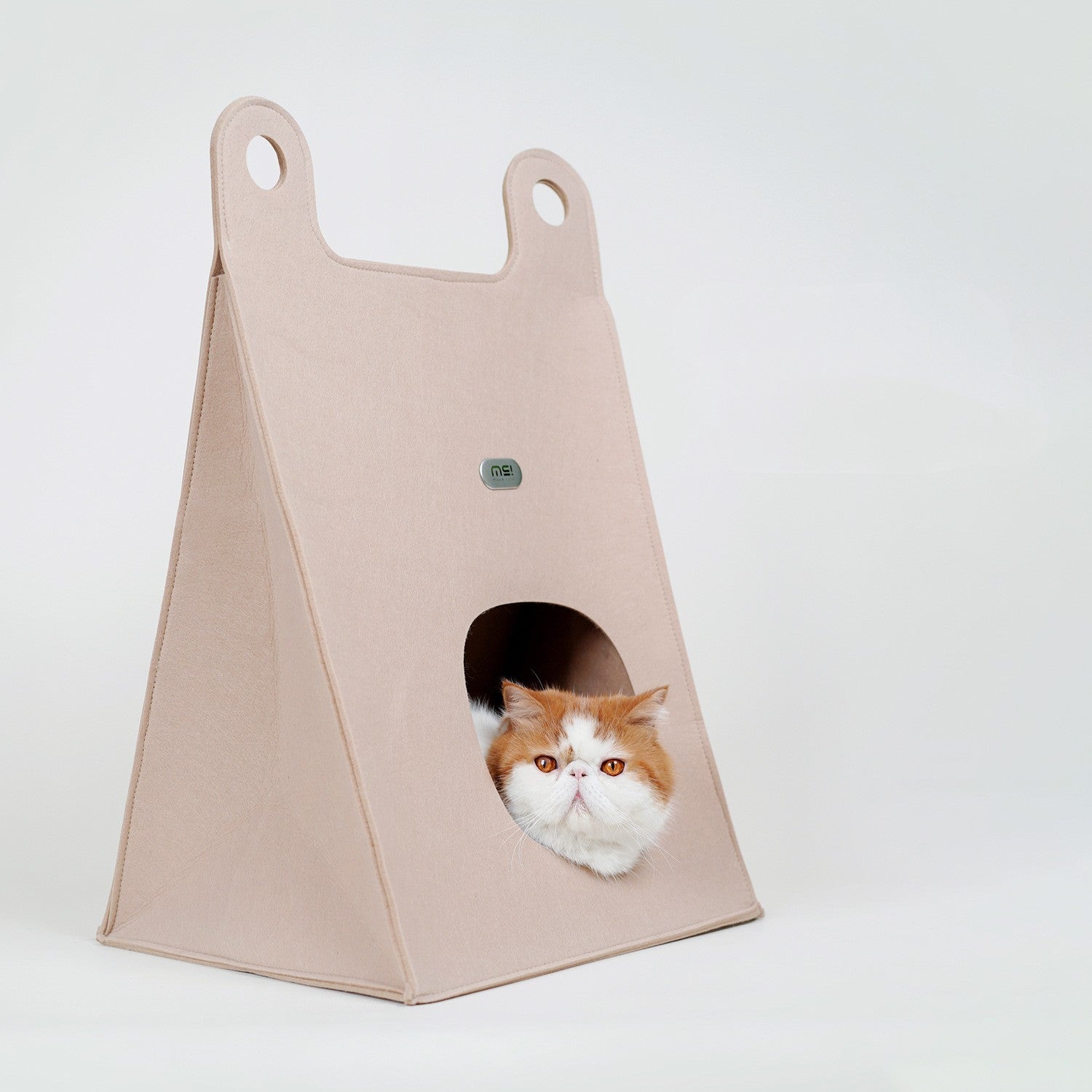KFX-5271101 All-Weather Cat House in Khaki and Green with Multi-Functional Design