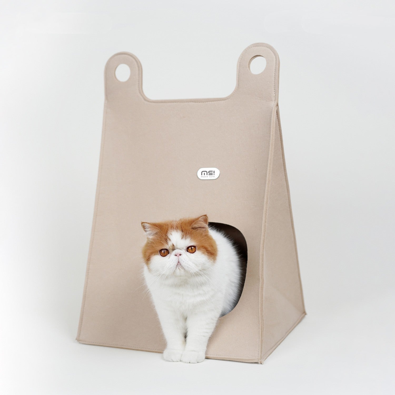 KFX-5271101 All-Weather Cat House in Khaki and Green with Multi-Functional Design