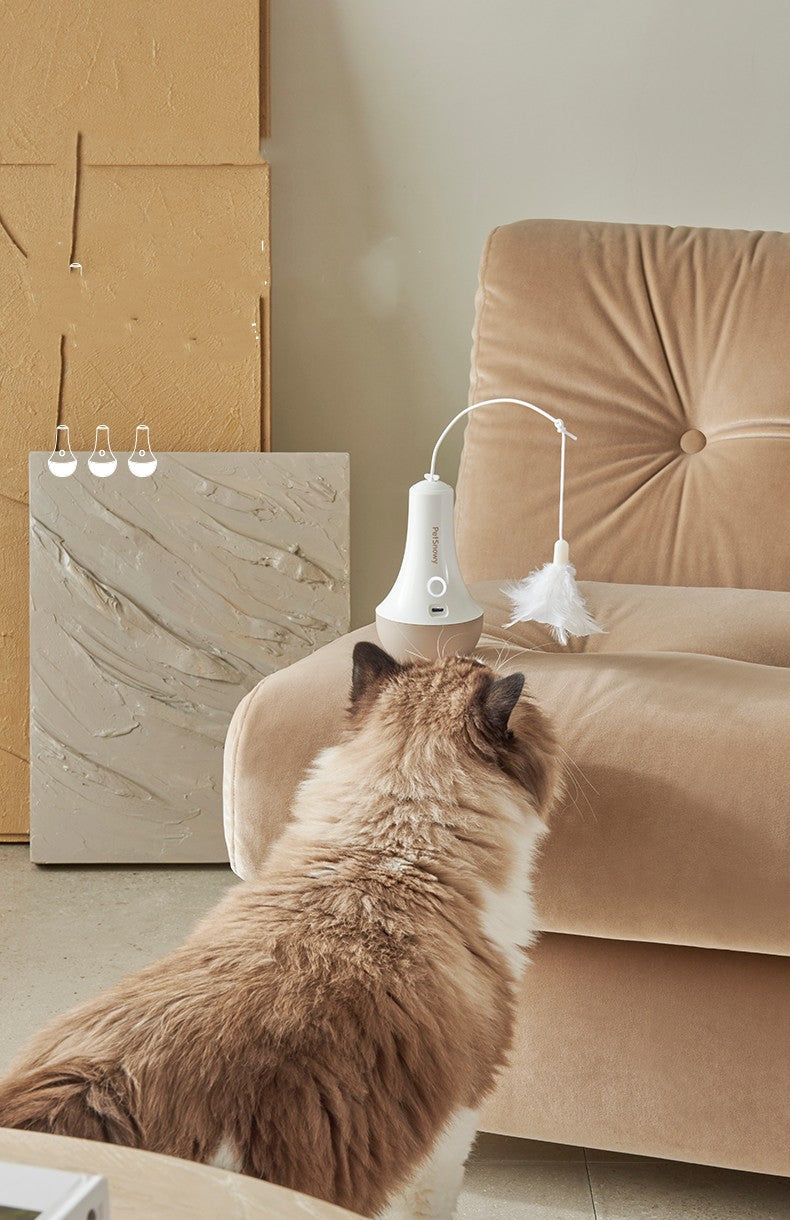 KFX-5271741 Interactive Electric Cat Tumbler Toy with USB Charging and Automatic Shut-Off