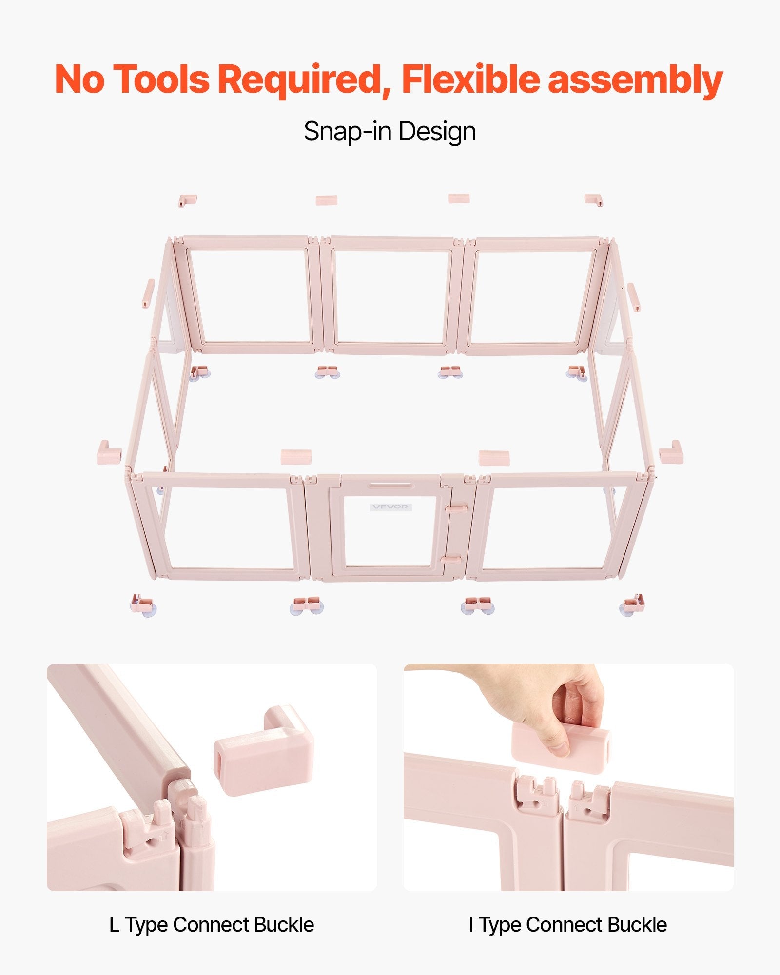 KFX-5274557 Transparent Dog Whelping Box with Window - 60x39x23 Inch Playpen for Medium Dogs