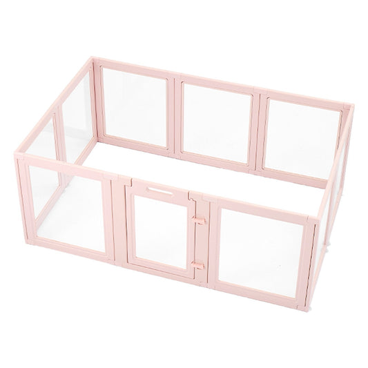 KFX-5274557 Transparent Dog Whelping Box with Window - 60x39x23 Inch Playpen for Medium Dogs