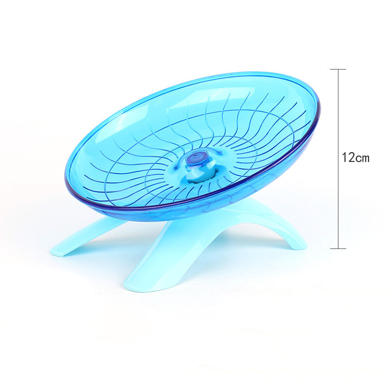 KFX-5276861 Hamster Frisbee Running Wheel - Mute Flying Disc for Small Pets, 18x12cm, Plastic and Steel, Easy to Clean
