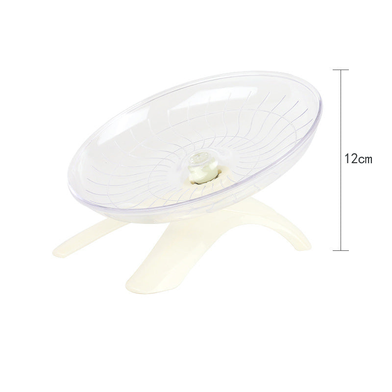 KFX-5276861 Hamster Frisbee Running Wheel - Mute Flying Disc for Small Pets, 18x12cm, Plastic and Steel, Easy to Clean