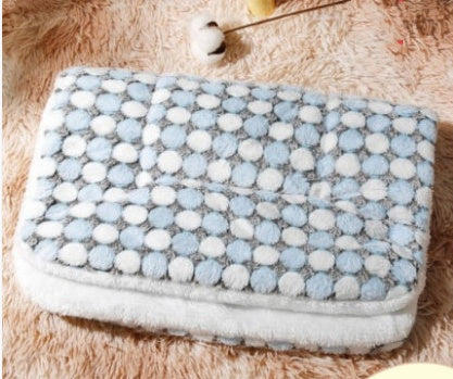 KFX-5277501 Cat Four Seasons Mat Blanket - Cozy Double-Sided Lamb Wool & Flannel Options in Various Colors and Sizes